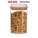 AZKO Kris Rica Stoples Kaca Borosilicate Food Canister Jar Tempat Simpan Snack Dan Permen Setoples Toples Beling Serbaguna Perlengkapan Dapur Wadah Makanan - 1.20