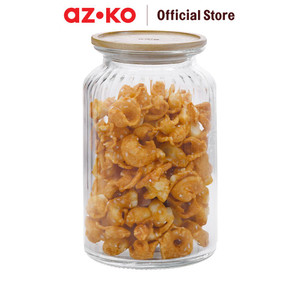 AZKO Kris Liberica Stoples Kaca Food Canister Jar Tempat Simpan Snack Dan Permen Setoples Toples Beling Serbaguna Perlengkapan Dapur Wadah Makanan - 0.65