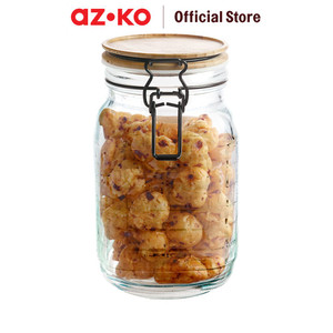 AZKO Kris Noir Stoples Makanan Food Canister Jar Tempat Simpan Snack Dan Permen Setoples Toples Beling Serbaguna Perlengkapan Dapur Wadah Makanan - 0.73