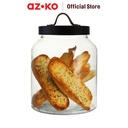 AZKO Kris Kanto Stoples Kaca Food Canister Jar Tempat Simpan Snack Dan Permen Setoples Toples Beling Serbaguna Perlengkapan Dapur Wadah Makanan - 1.74