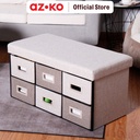 AZKO Stora Bangku Ottoman Lipat Foldable Bench Tempat Duduk Serbaguna Bangku Multifungsi Ottoman With Storage Furniture Hunian Minimalis - 60x38x38cm