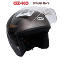 AZKO Hbc Helm Half Face X80 Penutup Kepala Helm Sepeda Motor Half Face Perlengkapan Berkendara Aksesori Motor - Biru