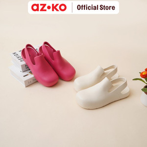 AZKO Ataru Sandal Wanita Jelly Sling Back Women Slipper Sendal Kasual Outdoor Alas Kaki Perempuan Stylish - Krem, 39/40