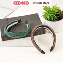 AZKO Ataru Bando Thick Knit Braid Headband Headband Aksesoris Rambut Bandana Wanita Women Accessories Hiasan Kepala - Cokelat