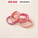 AZKO Ataru Set 5 Pcs Ikat Rambut Elastis Hair Band Hair Tie Aksesoris Karet Rambut Cewek Iket Rambut Wanita Lucu - Cokelat