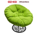 AZKO Soleil Kursi Teras Swivel Papasan Balcony Chair Kursi Outdoor Serbaguna Furniture Rumah Tempat Duduk Kursi Halaman Balkon - Cokelat/Krem