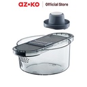 AZKO Kris Parutan Dengan Keranjang Wadah Alat Parut Grater Pemarut Keju Bumbu Masakan Serbaguna Kitchen Gadget Perlengkapan Dapur Peralatan Masak - Biru