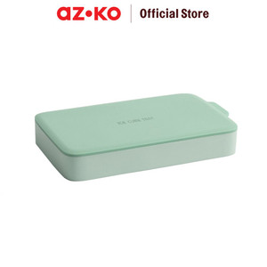 AZKO Kris Cetakan Es Batu Dengan Tutup Silikon Ice Cube Tray With Lid Pencetak Es Food Grade Perlengkapan Masak - Abu-abu