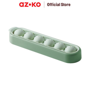 AZKO Kris Cetakan Es Batu Silikon Bulat Ice Cube Tray Pencetak Es Food Grade 6 Slot Perlengkapan Masak - Hijau