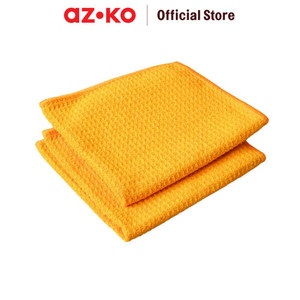 AZKO Proclean Set Kain Lap Microfiber Checker Kain Pembersih Microfiber Perlengkapan Cuci Otomotif Dan Rumah Tangga Alat Kebersihan Cleaning Cloth - Oranye