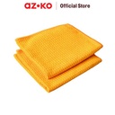 AZKO Proclean Set Kain Lap Microfiber Checker Kain Pembersih Microfiber Perlengkapan Cuci Otomotif Dan Rumah Tangga Alat Kebersihan Cleaning Cloth - Oranye