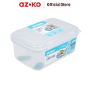 AZKO Smash 1 ltr Kotak Makan Lunch Box Leak Proof Lunch Box Food Grade Food Box Dengan Clip Kotak Bekal Makan Bpa Free Wadah Makanan - Biru