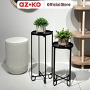 AZKO Arthome 26 cm Rak Tanaman Basic Stand Bunga Tempat Tumbuhan Perlengkapan Berkebun Aksesoris Taman - Hitam, M
