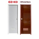 AZKO Maxbuilt Pintu Kamar Mandi Pvc Wood Right Waterproof Bathroon Door Pintu Anti Air Serbaguna Perlengkapan Rumah Tangga - Cokelat, Pintu Kiri