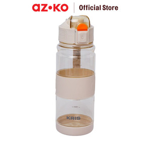 AZKO Kris Yuki Botol Minum Tritan Dengan Strap Water Drinking Bottle Botol Air Bpa Free Wadah Minuman Perlengkapan Minum Drinkware - Biru