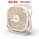 AZKO Memoo Kipas Angin Portabel Rechargable 2000 Mah Portable Fan Kipas Mini Travel Serbaguna Penyejuk Udara - Biru