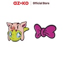 AZKO Ataru Set 2 Pcs Pin Enamel Muklay Bros Pin Lucu Aksesoris Hiasan Baju Tas Topi Brooch Accessories - Louie