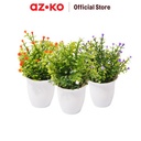 AZKO Arthome Bunga Artifisial Grass Star Potted  - Putih