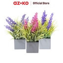 AZKO Arthome Bunga Artifisial Grass Lavender Dengan Pot - Ungu - Biru