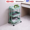 AZKO Stora 46x34x76 Cm Cm Rak Troli 3 Tingkat - Hijau - Pink