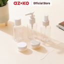 AZKO Ataru Set 5 Pcs Botol Travel - Putih