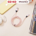 AZKO Ataru Kabel Charger Lightning Nylon Braided - Pink