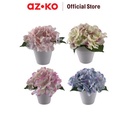 AZKO Arthome Bunga Artifisial Hydrangea Dengan Pot Pastel