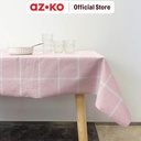 AZKO Forhom 145x240 Cm Taplak Meja Pcv Checkered 4s - Pink