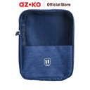 AZKO Passport Tas Organizer Sepatu Dengan Trolley Strap - Biru Navy