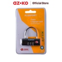 AZKO Passport Gembok Koper Tsa 3 Kombinasi Angka Rectangle Tsa13223