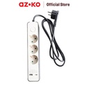 AZKO Krisbow Stop Kontak 3 Socket Dengan Port Usb & Type C - Hitam