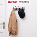 AZKO Stora 45x7x7 Cm Gantungan Pakaian Dinding 4 Kait - Abu-Abu