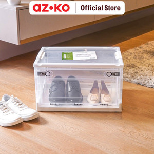 AZKO Stora 52X36X30 Cm Kotak Penyimpanan Lipat Dengan Roda - Putih
