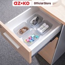AZKO Stora 12.5x8.5x4.5 Cm Set 4 Pcs Organizer Laci - Abu-Abu
