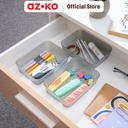 AZKO Stora 18x13x4.5 Cm Set 3 Pcs Organizer Laci - Abu-Abu