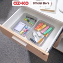 AZKO Stora 26x18x4.5 Cm Set 2 Pcs Organizer Laci - Abu-Abu