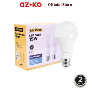 AZKO Krisbow Set 2 Pcs Lumi Bohlam Led 15 Watt - Cool Daylight - 15 Watt