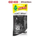AZKO Little Trees Set 4 Pcs Black Ice Pengharum Mobil Vent Wrap