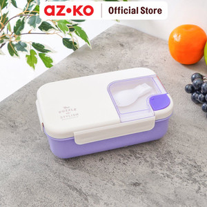 AZKO Ataru 1.1 ltr Wadah Makanan Rectangular - Ungu
