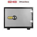 AZKO Krisbow 42x35x30 Cm Brankas Tahan Api Yb300ak - Hitam/Abu-Abu
