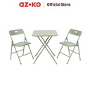 AZKO Soleil Lito Set Kursi & Meja Teras Lipat - Hijau