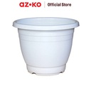 AZKO Clover 41 Cm Pot Tanaman Round Basic - Putih