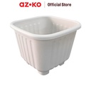 AZKO Clover Pot 17 Cm Alea Pot Tanaman - Ivory