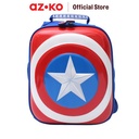 AZKO Marvel Tas Ransel Anak Captain America Hardshell Square