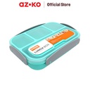 AZKO Kris 1 ltr Kotak Makan 4 Sekat - Hijau