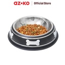 AZKO Paws N Tail 940 Ml Tempat Makan Hewan Bone Print