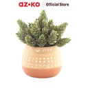 AZKO Arthome 15.2 Cm Bunga Artifisial Succulent Dengan Pot - Hijau