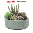 AZKO Arthome 20.3 Cm Tanaman Artifisial Sukulen Dengan Pot - Hijau