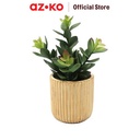 AZKO Arthome 17.8 Cm Bunga Artifisial Dengan Pot - Hijau