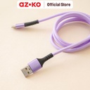 AZKO Ataru Kabel Charger Type C Nylon Braided - Ungu Charging Cable Kabel Casan Multifungsi Kabel Pengisi Daya Usb Aksesoris Gadget